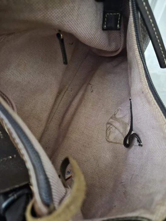 Dooney & Bourke Brown Pebbled Leather Shoulder Bag - Picture 11 of 14